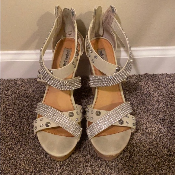 Not Rated Shoes - Not Rated Studded Wedges